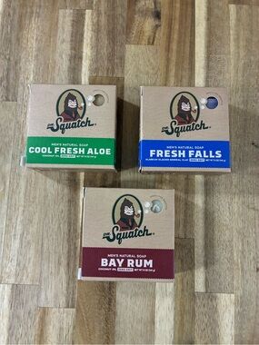 Dr. Squatch Men's Natural Oils Soap Set of 3 Bars Fresh Scented Bar Soap 5 oz.